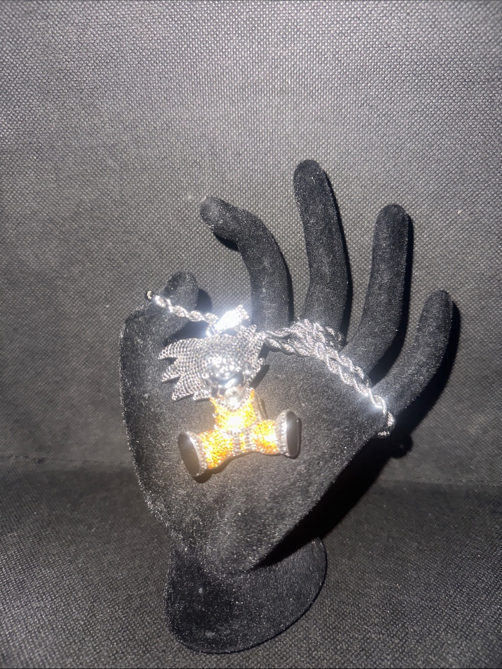 Goku with Silver Chain Necklace